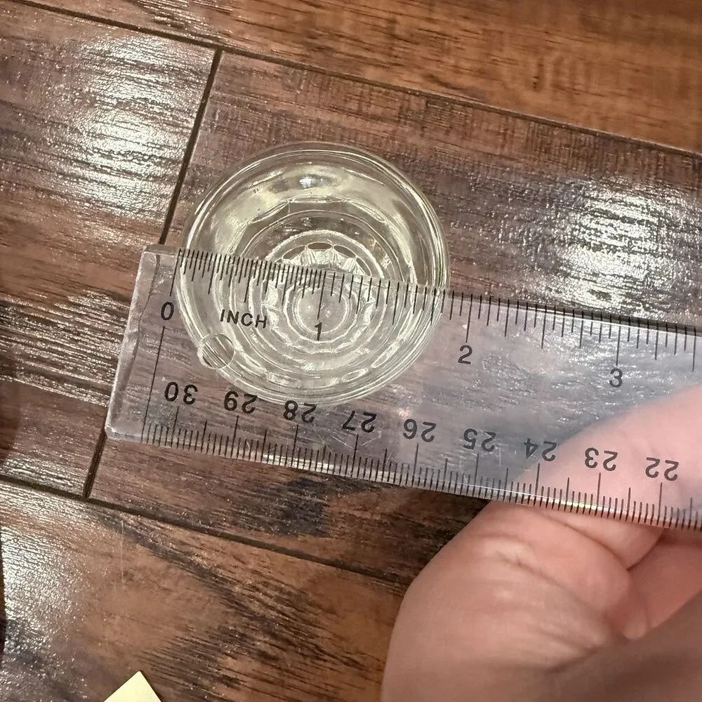 vintage Faceted Clear Glass Shot Glass 2 fl oz Round Barware H7